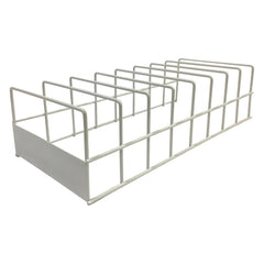 REGENT 8 SLOT PLATE/BOWL STORAGE RACK POWDER COATED WHITE, 380X150MM