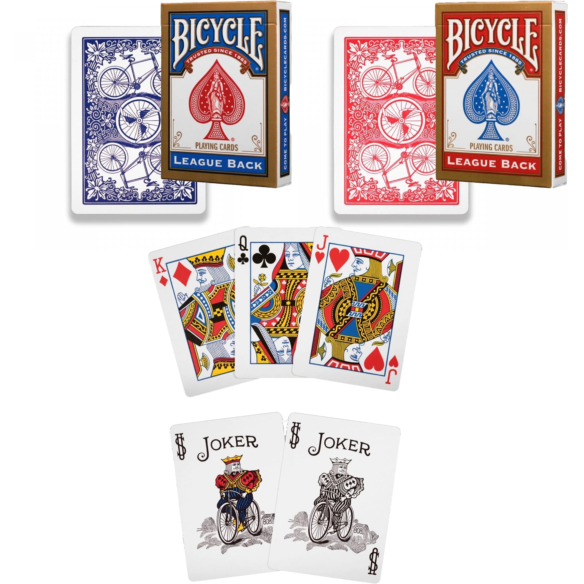 BICYCLE BLISTER PACK PLAYING CARDS 1PK, RED & BLUE MIXED CASE