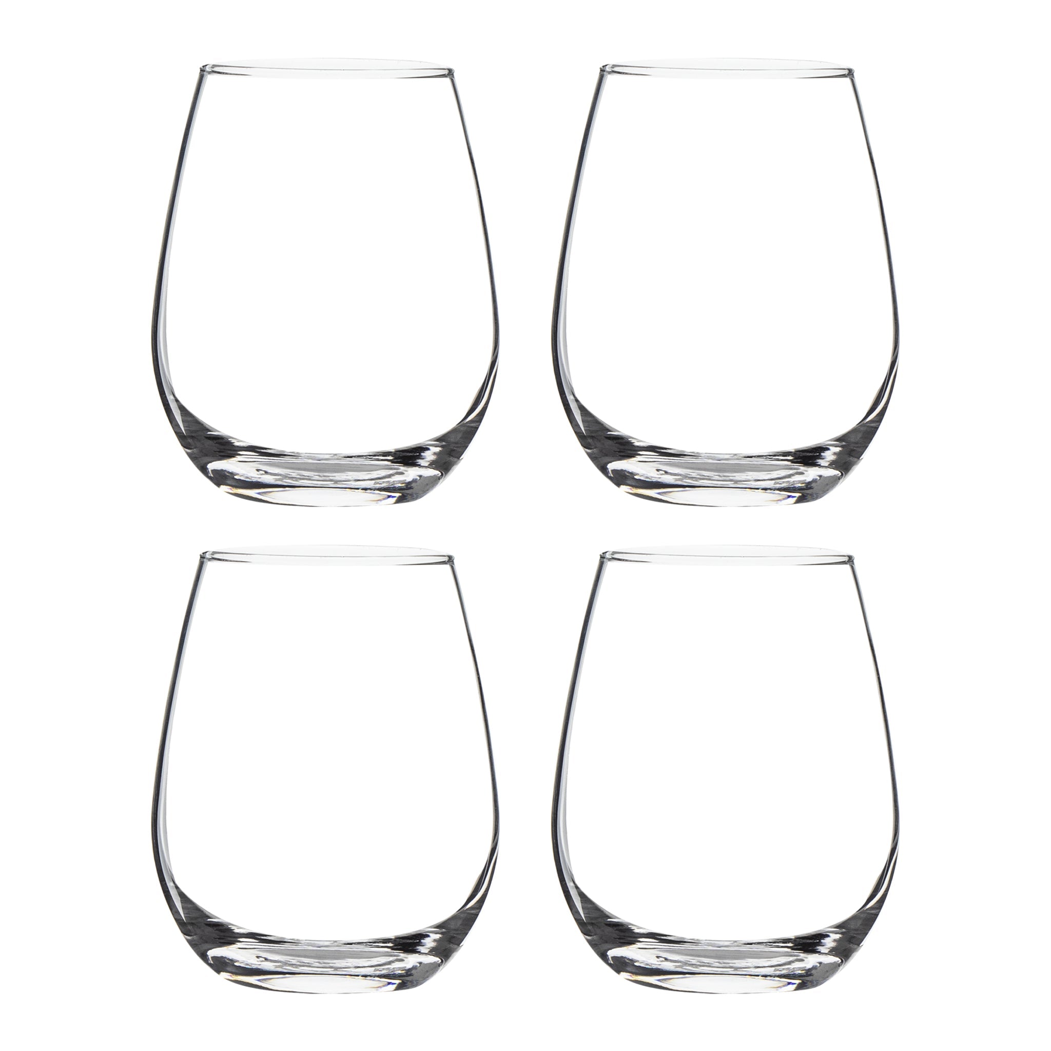 CONSOL BORDEAUX STEMLESS WINE GLASS 4PK, 350ML
