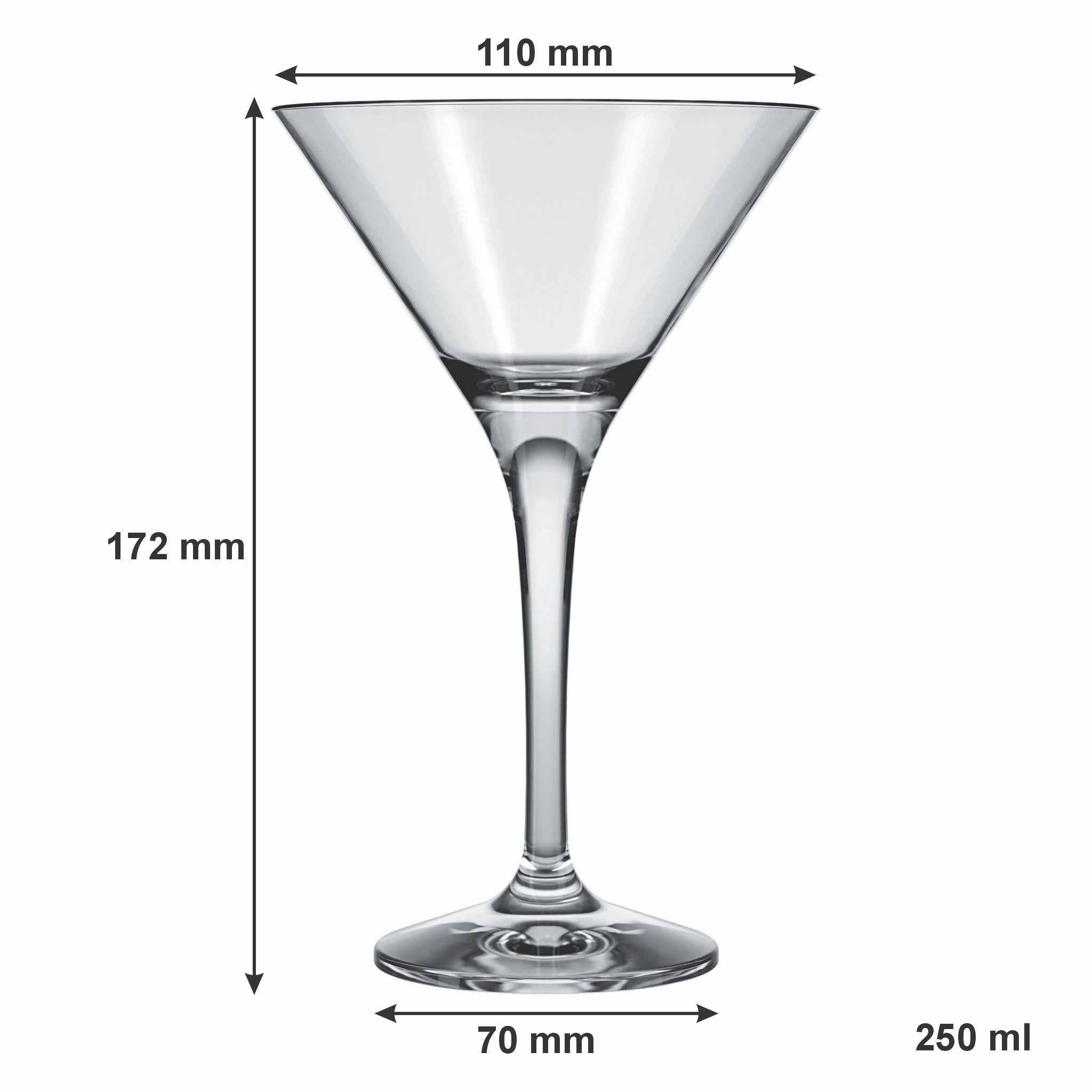 CONSOL SAINT-REMY MARTINI GLASS 4PK, 250ML