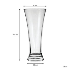 CONSOL BERLIN PILSNER GLASS 4PK, 320ML