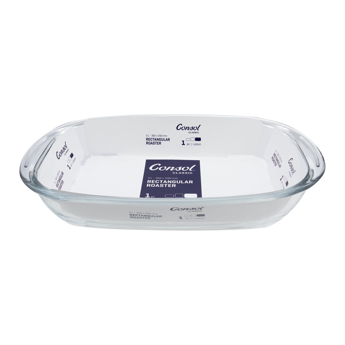 CONSOL LISBON RECTANGULAR ROASTER, 3L