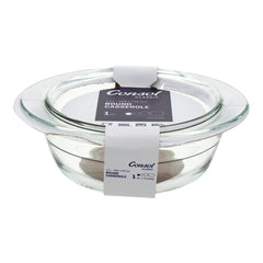 CONSOL CORDOBA ROUND GLASS CASSEROLE WITH LID, 1.4L