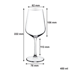 CONSOL SIGNATURE VIENNA CRYSTAL STEM RED WINE GLASS 4PK, 450ML