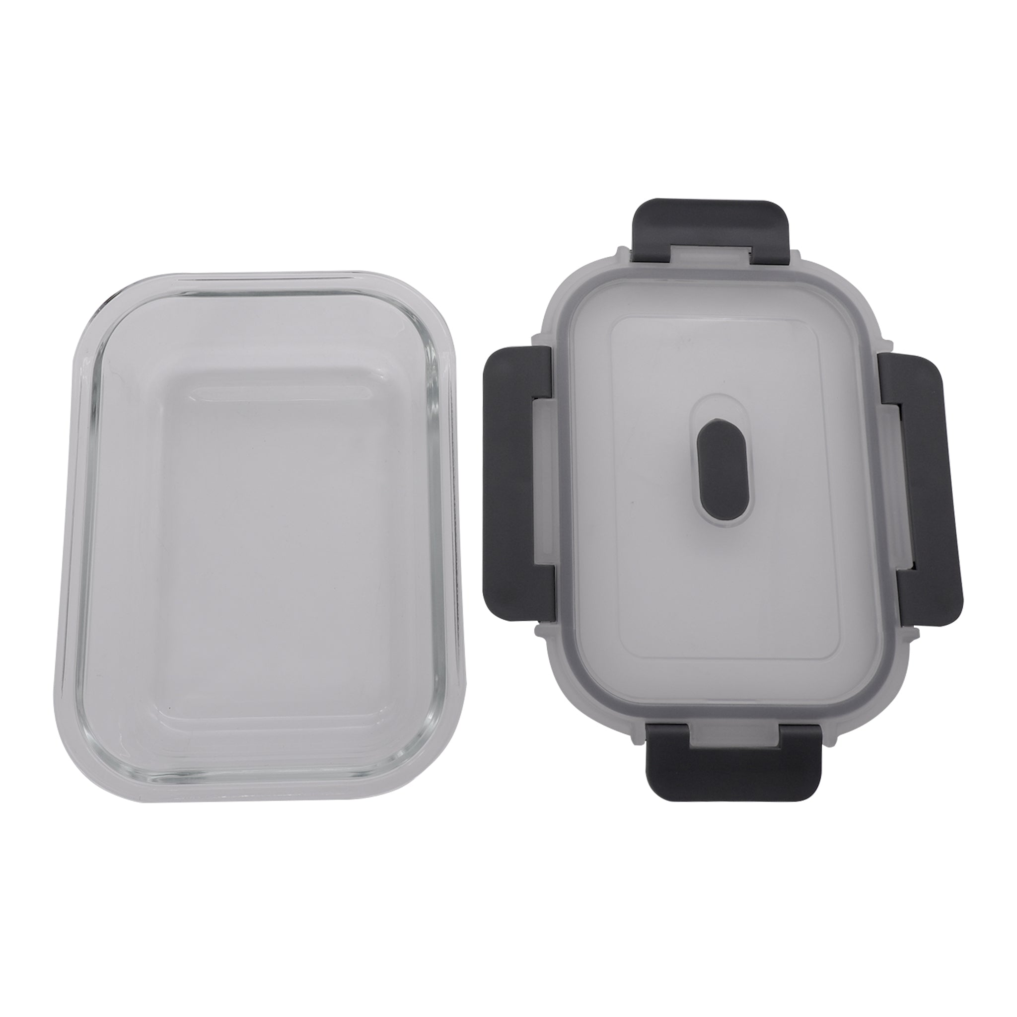 CONSOL MADRID RECT. STORAGE CONTAINER WITH VENTED CLIP ON LID, 370ML