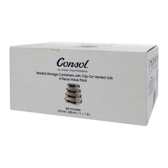 CONSOL MADRID STORAGE CONTAINERS WITH CLIP ON VENTED LIDS VALUE 4PK - 1.5L l 1L l 630ML l 370ML
