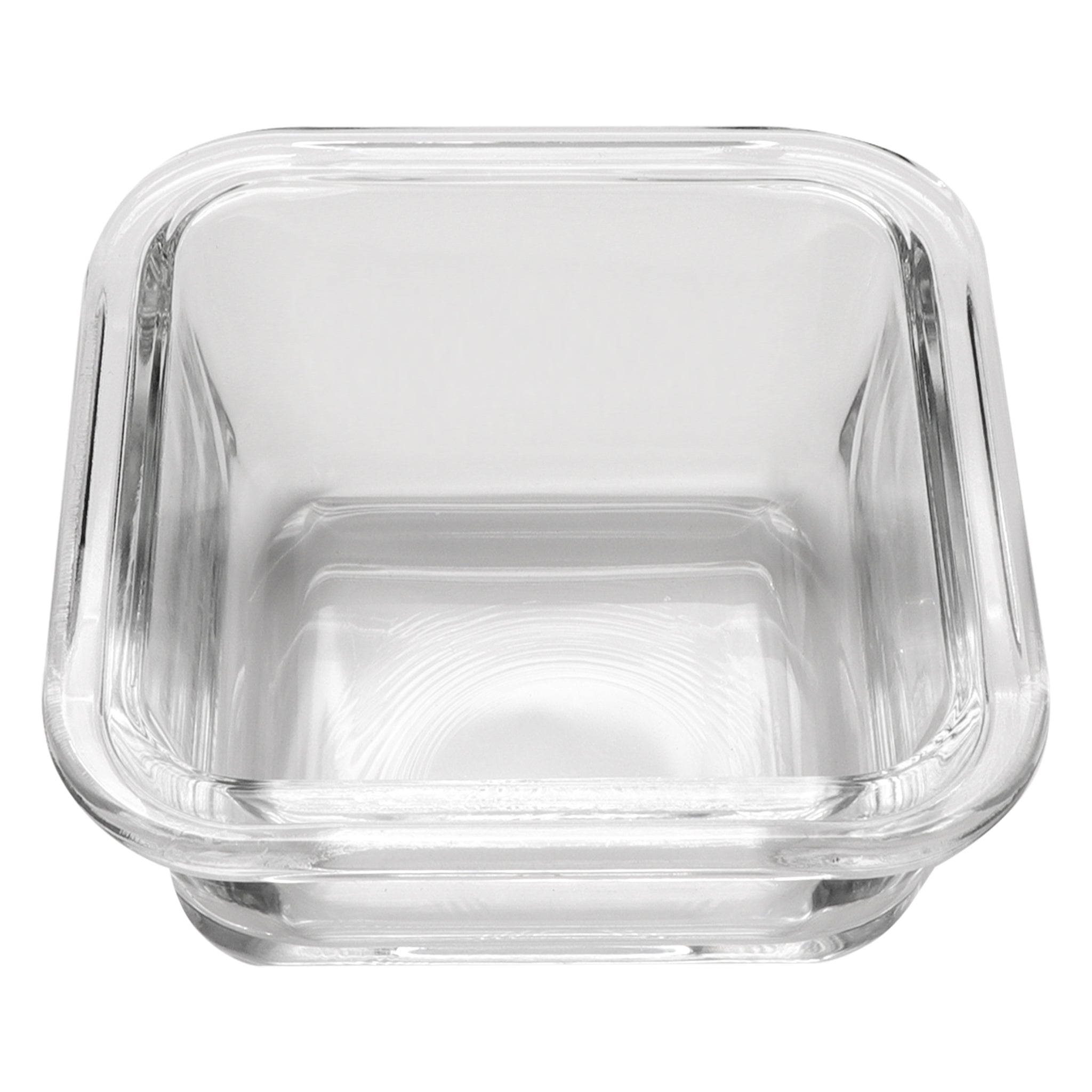 CONSOL SANTORINI 3 SQUARE GLASS BOWLS 140ML ON A BAMBOO SERVING BOARD 4PCS SET