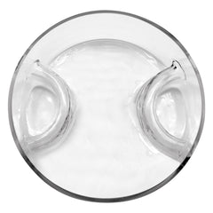CONSOL GENOA GLASS SERVING BOWL WITH 3 SECTIONS, 250MM DIA