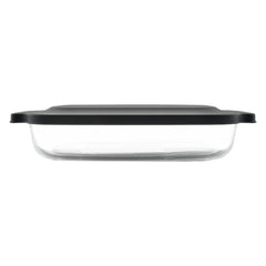 CONSOL VIGO RECTANGULAR GLASS BAKING DISH WITH GREY PLASTIC LID, 2.7L