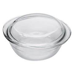 CONSOL CORDOBA ROUND GLASS CASSEROLE WITH LID, 2.1L