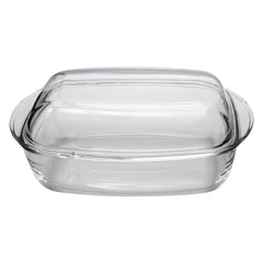 CONSOL CORDOBA RECTANGULAR GLASS CASSEROLE WITH LID, 4.5L