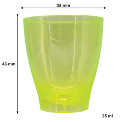 BAR BUTLER 10 COLOURED PLASTIC SHOT GLASSES 25ML ON A TRAY 11PCS SET, (1 COLOUR PER TRAY)