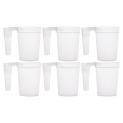 BAR BUTLER STACKING BEER MUG PLASTIC 500ML 6PK, 94MM DIA