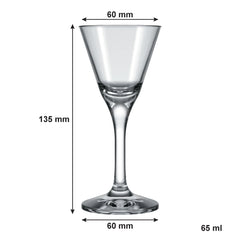 NADIR DONNA STEMMED LIQUEUR GLASS, 65ML