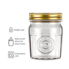 NADIR AMERICANO VINTAGE GLASS JAR, 500ML