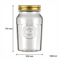 NADIR AMERICANO VINTAGE GLASS JAR, 1L