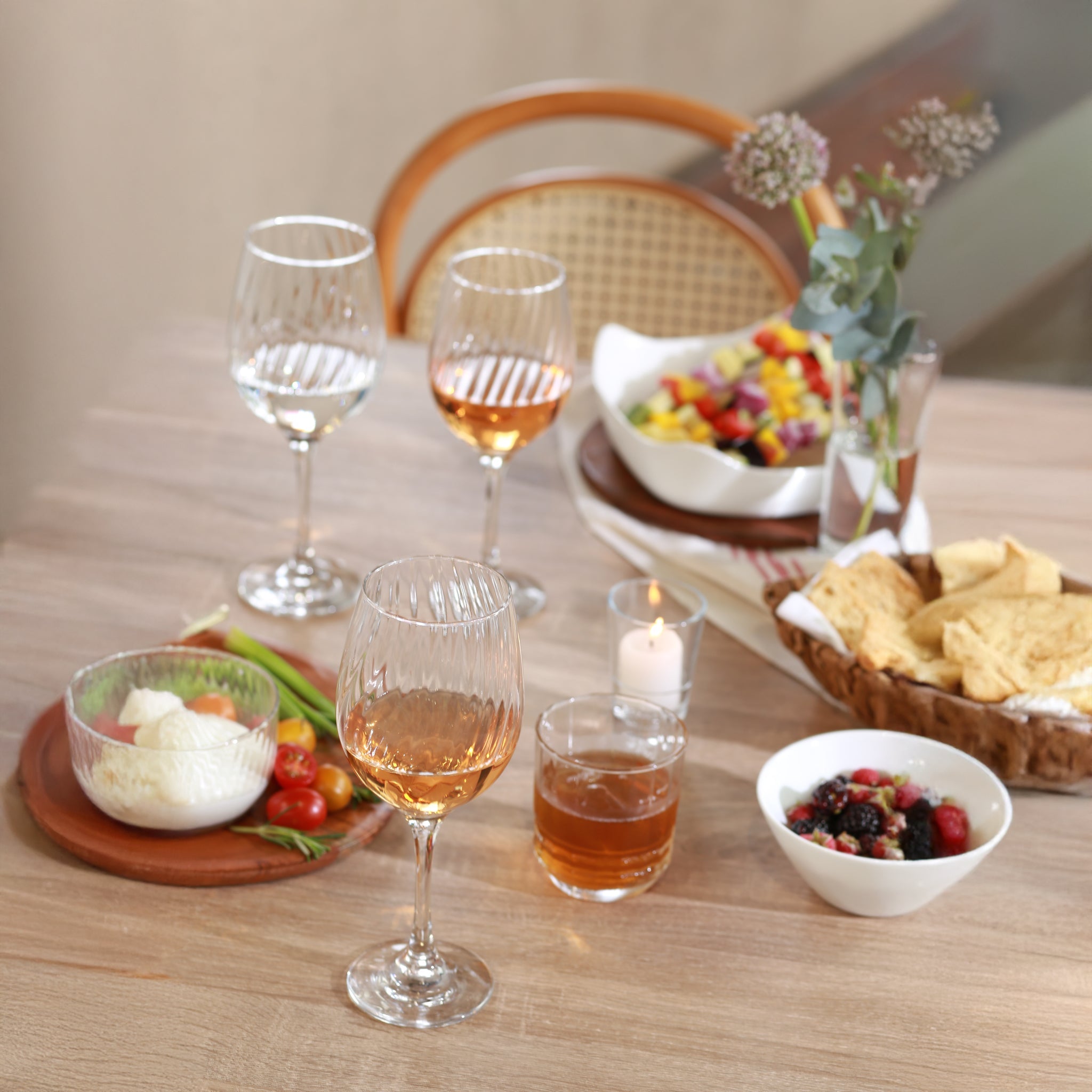 NADIR RAVENA STEMMED WHITE WINE GLASS , 385ML