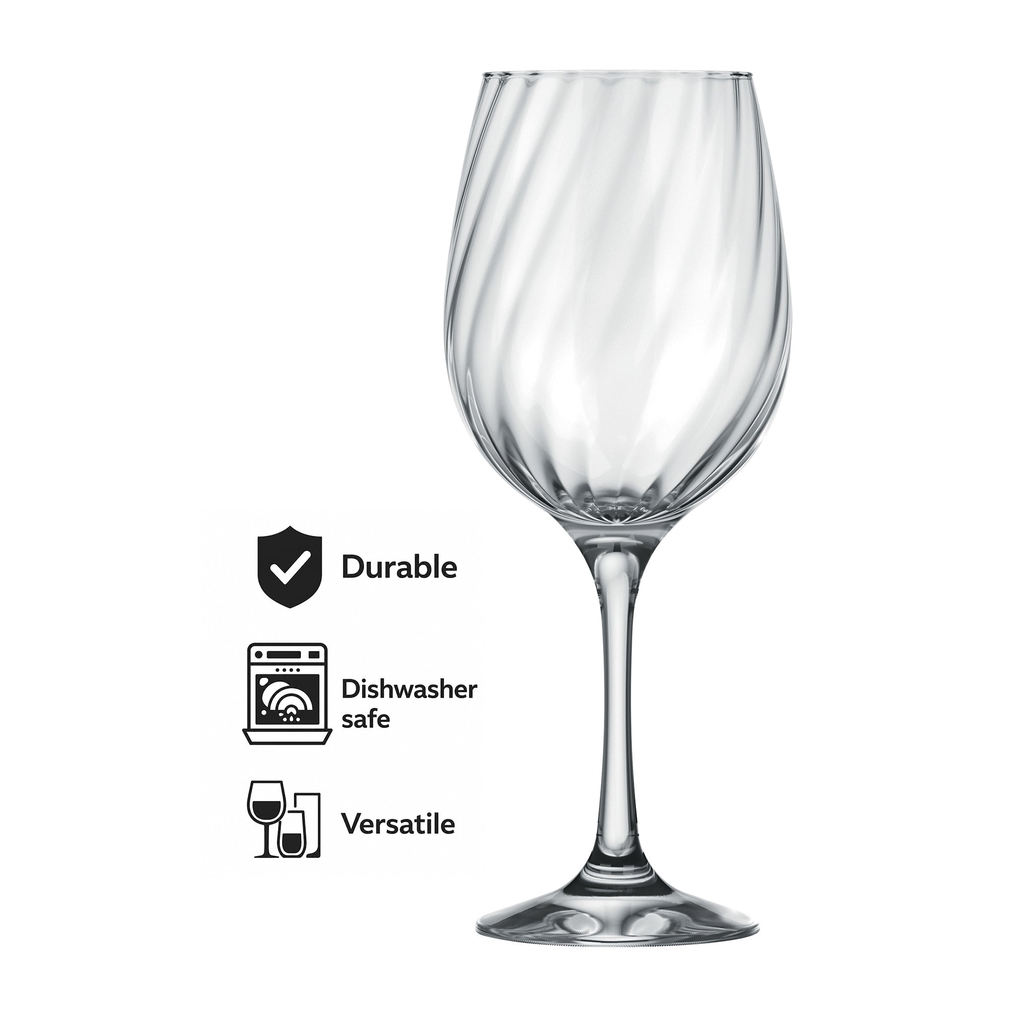 NADIR RAVENA STEMMED RED WINE GLASS , 500ML