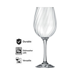 NADIR RAVENA STEMMED WHITE WINE GLASS , 385ML