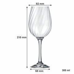 NADIR RAVENA STEMMED WHITE WINE GLASS , 385ML