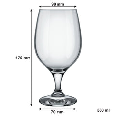 NADIR BELGA STEMMED BEER GLASS, 500ML