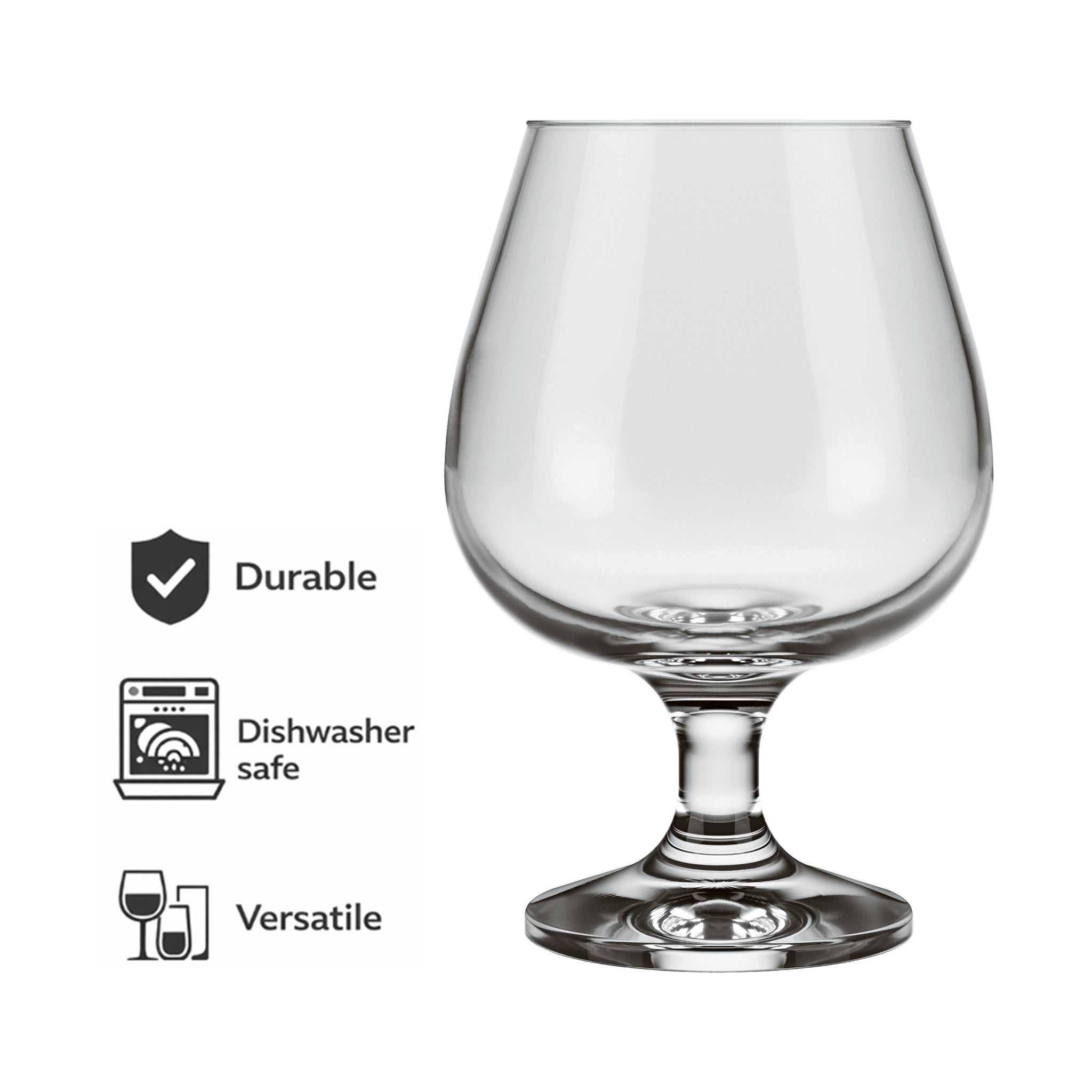 NADIR WINDSOR STEMMED COGNAC TUMBLER, 330ML