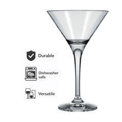 NADIR STEMMED MARTINI GLASS, 250ML