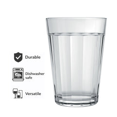 NADIR BAMBOO GLASS TUMBLER, 190ML