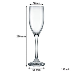 NADIR BARONE STEMMED CHAMPAGNE FLUTE, 190ML