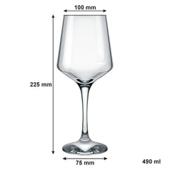 NADIR BRUNELLO STEMMED WATER GLASS, 490ML