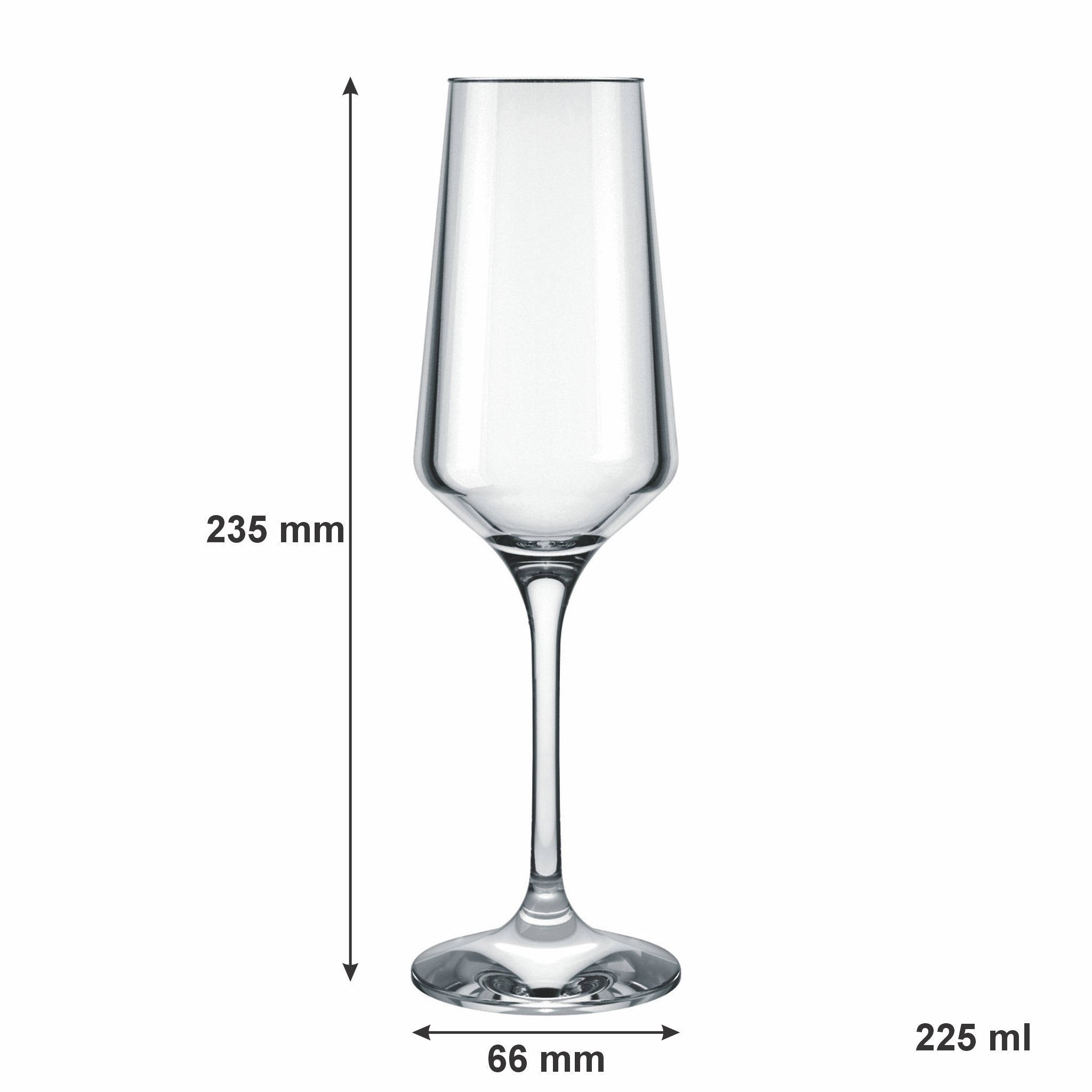 NADIR BRUNELLO STEMMED CHAMPAGNE FLUTE, 225ML