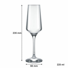 NADIR BRUNELLO STEMMED CHAMPAGNE FLUTE, 225ML