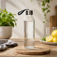 CONSOL SLIMLINE BOTTLE WITH GREY STRAP LID, 500ML