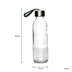 CONSOL SLIMLINE BOTTLE WITH GREY STRAP LID, 500ML