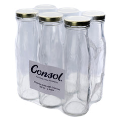 CONSOL CHUTNEY BOTTLES WITH GOLD LIDS 6PK, 250ML