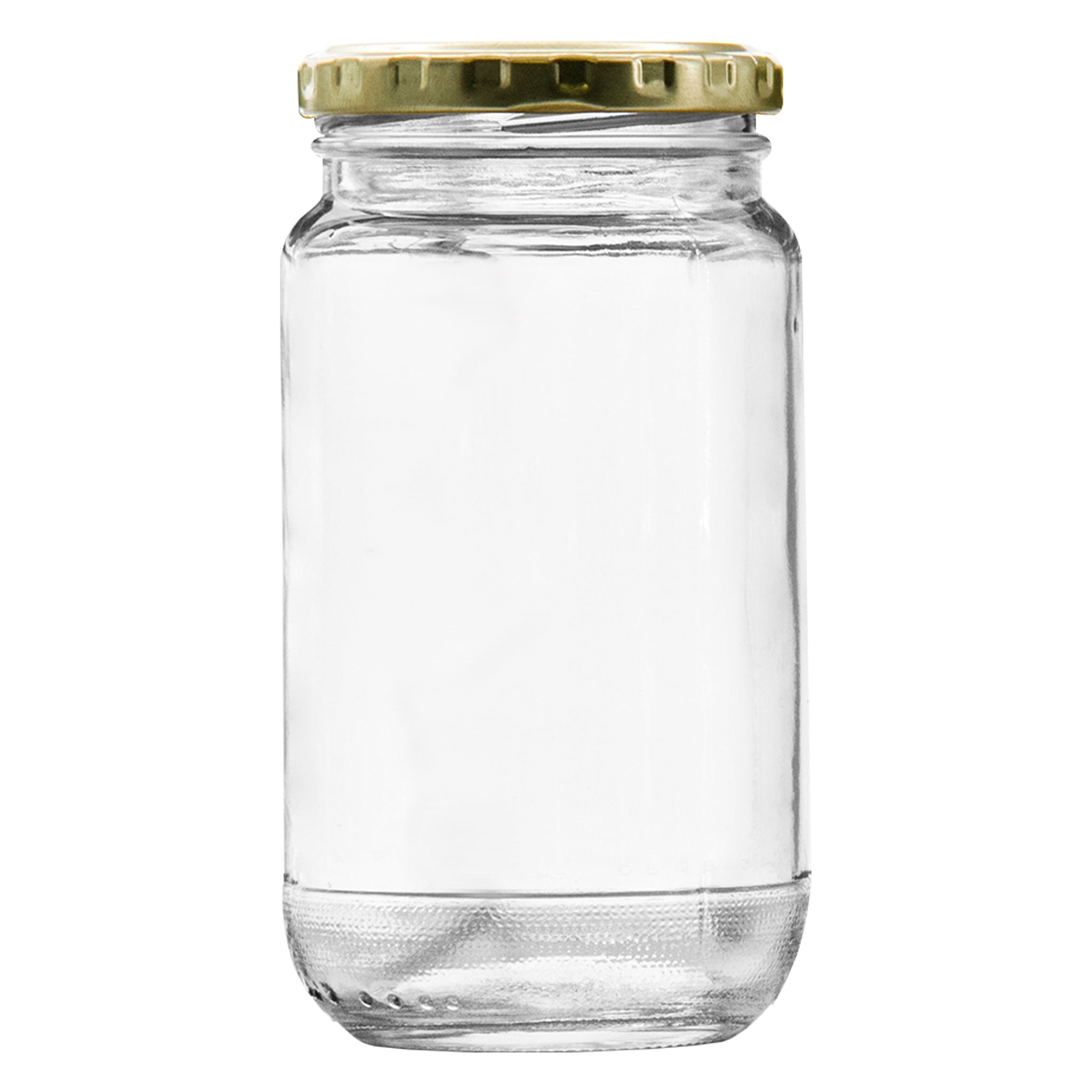 CONSOL SHEER JARS ROUND WITH GOLD LIDS 6PK, 375ML