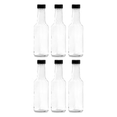 CONSOL WORCESTER SAUCE BOTTLES WITH BLACK LIDS 6PK, 125ML