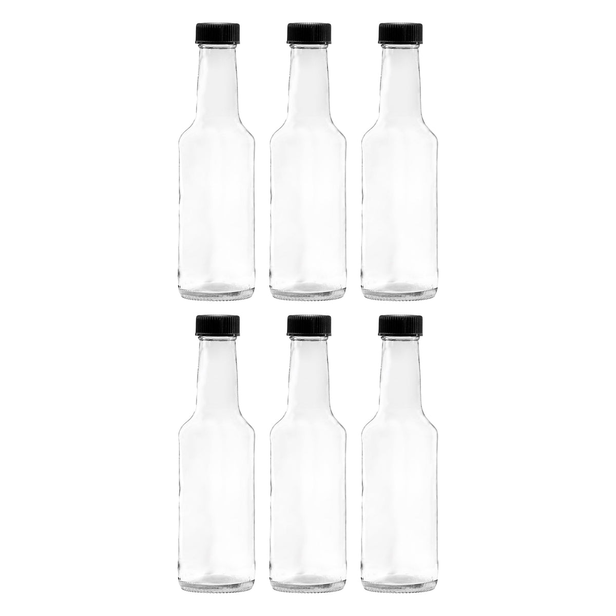 CONSOL WORCESTER SAUCE BOTTLES WITH BLACK LIDS 6PK, 250ML