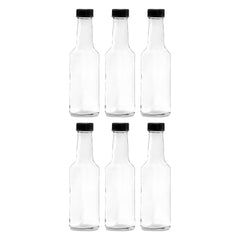 CONSOL WORCESTER SAUCE BOTTLES WITH BLACK LIDS 6PK, 250ML