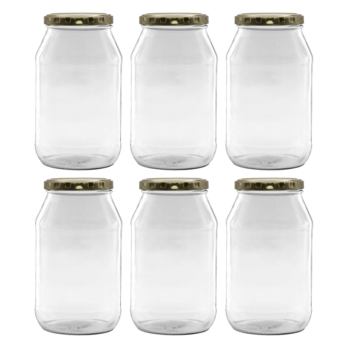 CONSOL CATERING JAR WITH GOLD LID 6PK, 750ML