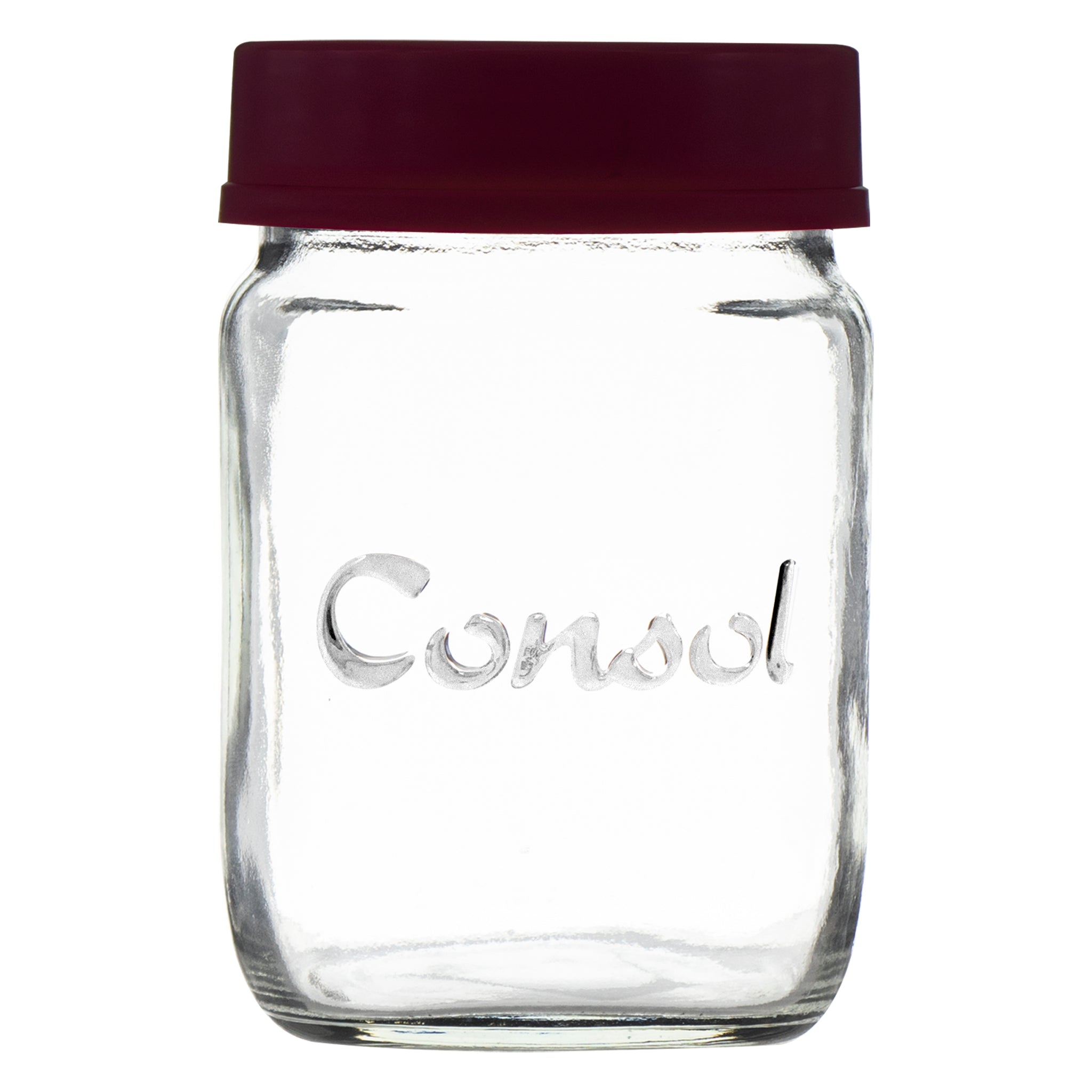 CONSOL JAR WITH ASSORTED COLOURED LID 6PK, 250ML