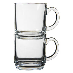 NADIR ASPEN STACKABLE GLASS MUG, 300ML