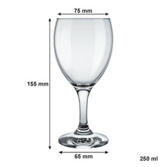 NADIR WINDSOR STEMMED WHITE WINE GLASS, 250ML