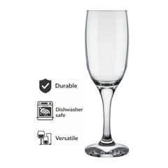 NADIR WINDOR STEMMED CHAMPAGNE FLUTE, 210ML