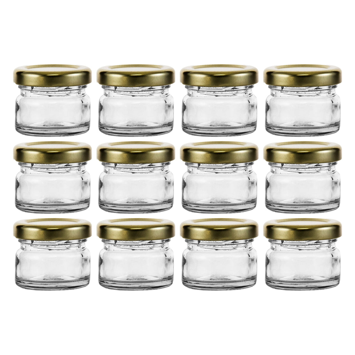 CONSOL MINI JAR WITH GOLD LID 12PK, 28ML