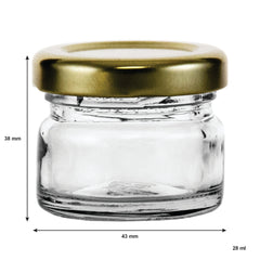 CONSOL MINI JAR WITH GOLD LID 12PK, 28ML