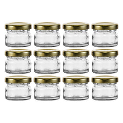 CONSOL MINI JAR WITH GOLD LID 12PK, 28ML