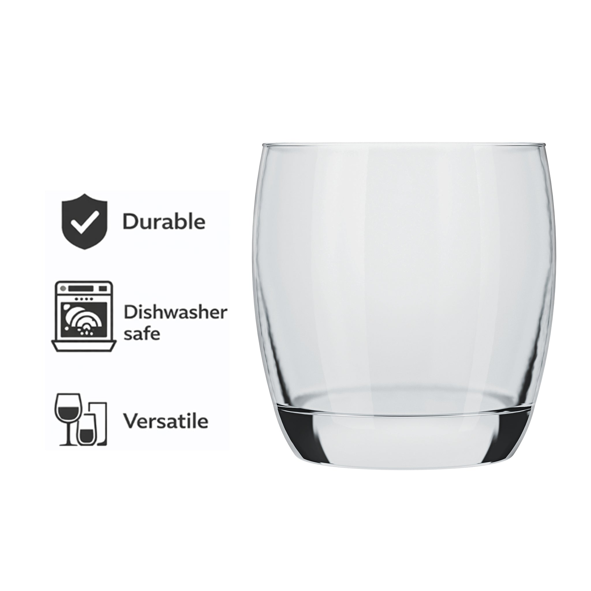 CONSOL GLASGOW WHISKEY TUMBLER 4PK, 330ML