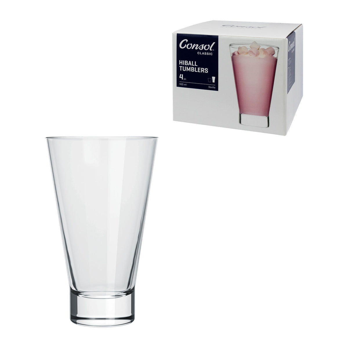 CONSOL SEVILLE HIBALL TUMBLER 4PK, 400ML