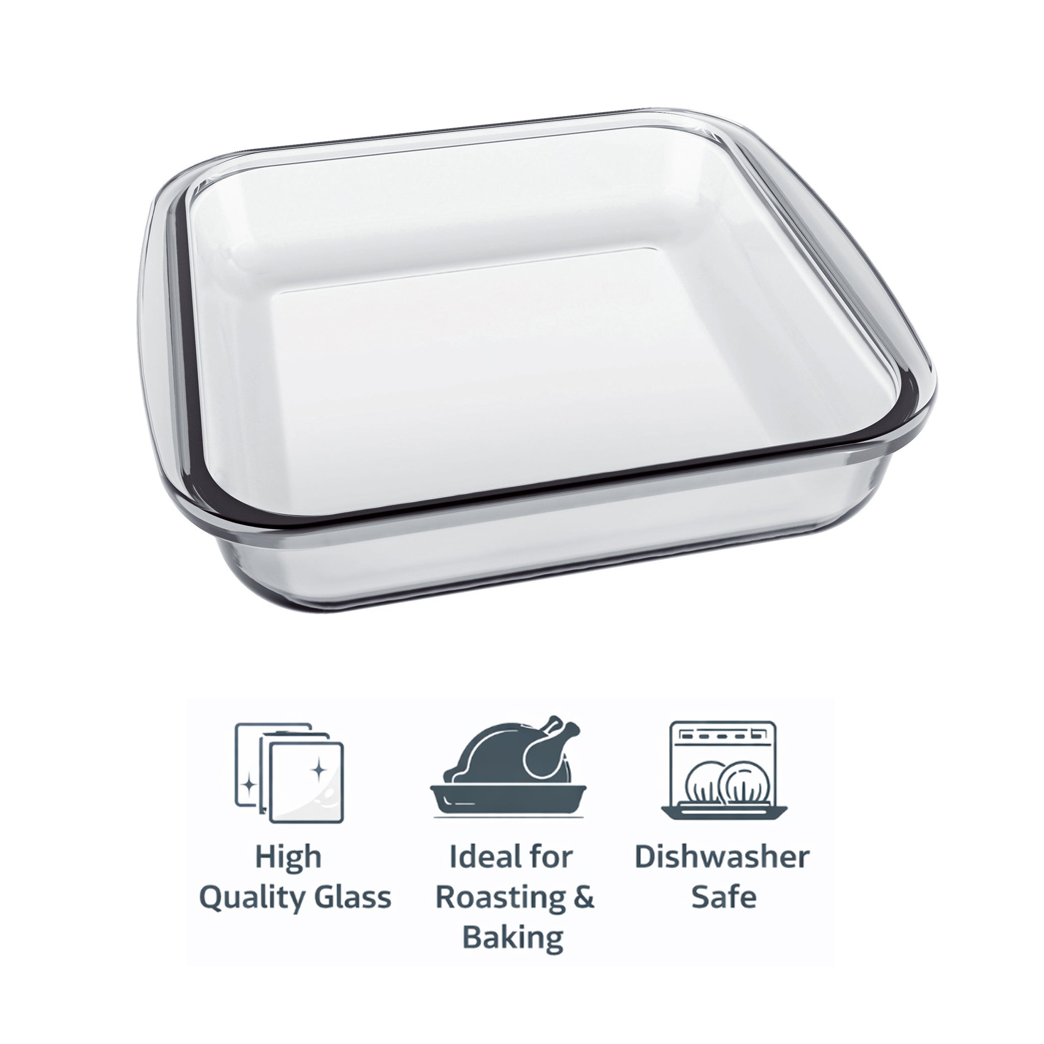 MARINEX SQUARE ROASTERS WITH COLOURED PLASTIC LIDS, 1.1L